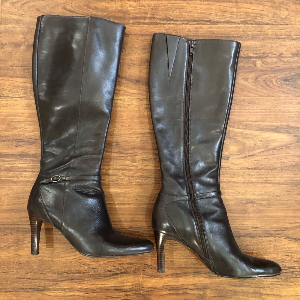 LOFT Dark Brown Heeled Boots